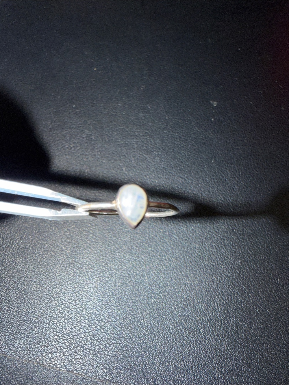 Pura Vida Silver Teardrop Opal Ring - White Opal